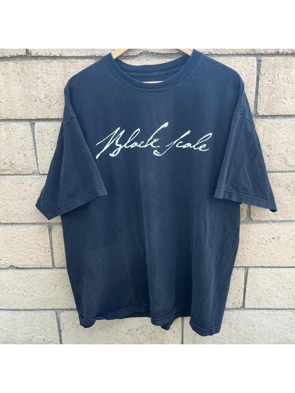 Vintage black faded graphic tee | size XXL